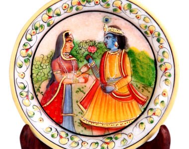 rble Plate With Radha Krishna