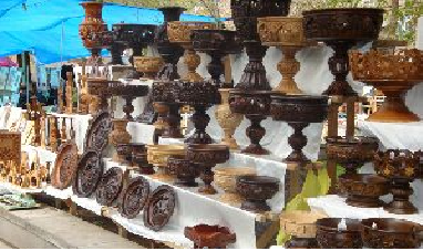 indian handicraft with wooden